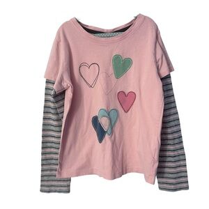Hanna Andersson Pink Heart Long Sleeve Top